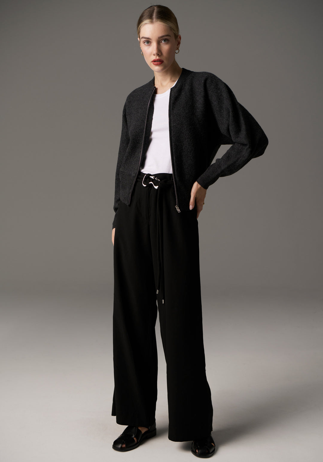 POL Clothing | Lou Belted Pant | Black