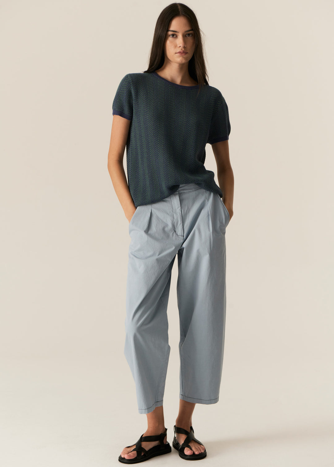Pol Clothing | Avrid Barrel Pant | Blue