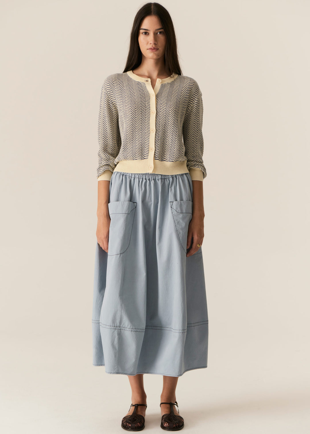 Pol Clothing | Avrid Bubble Skirt | Blue