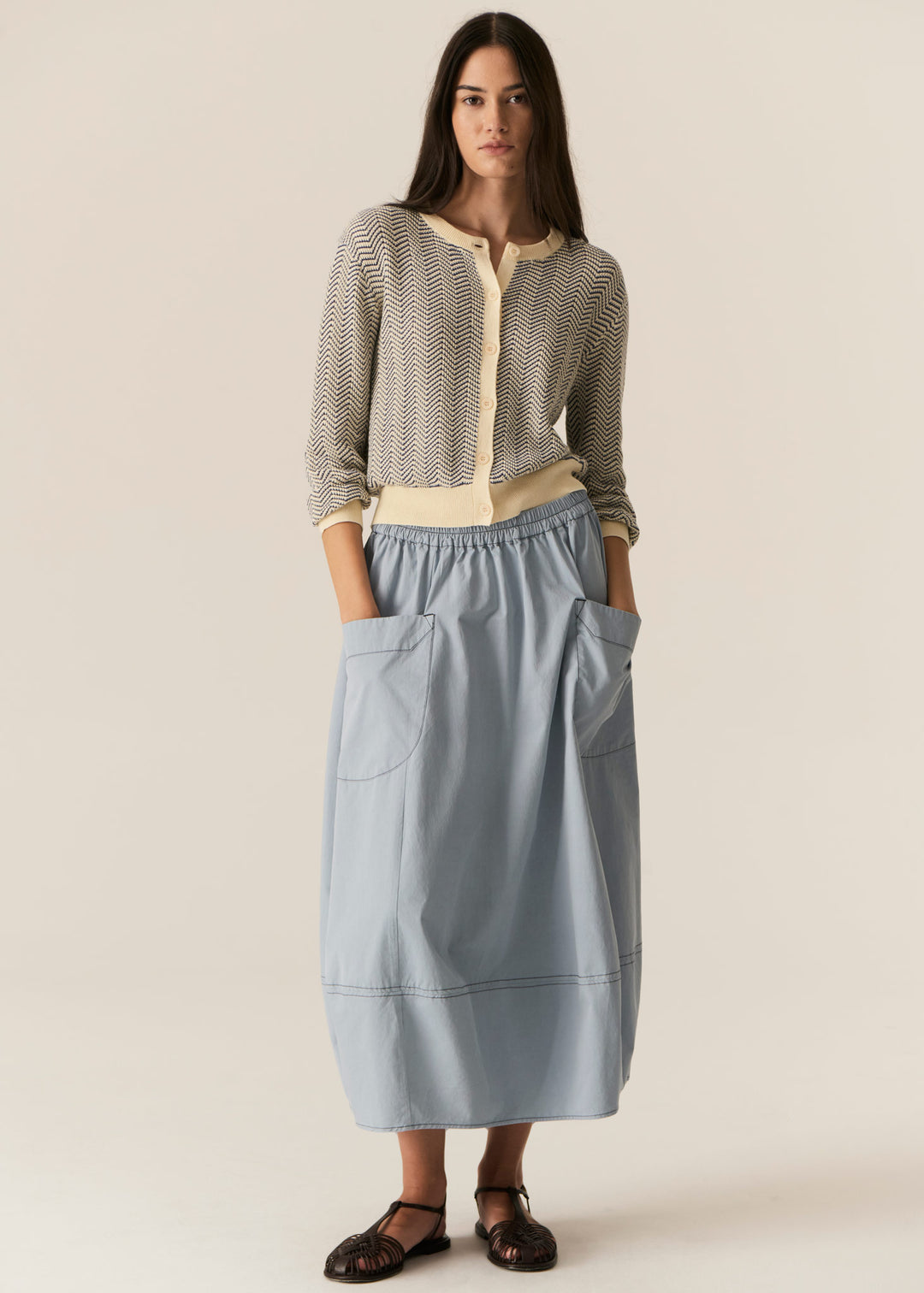 Pol Clothing | Avrid Bubble Skirt | Blue