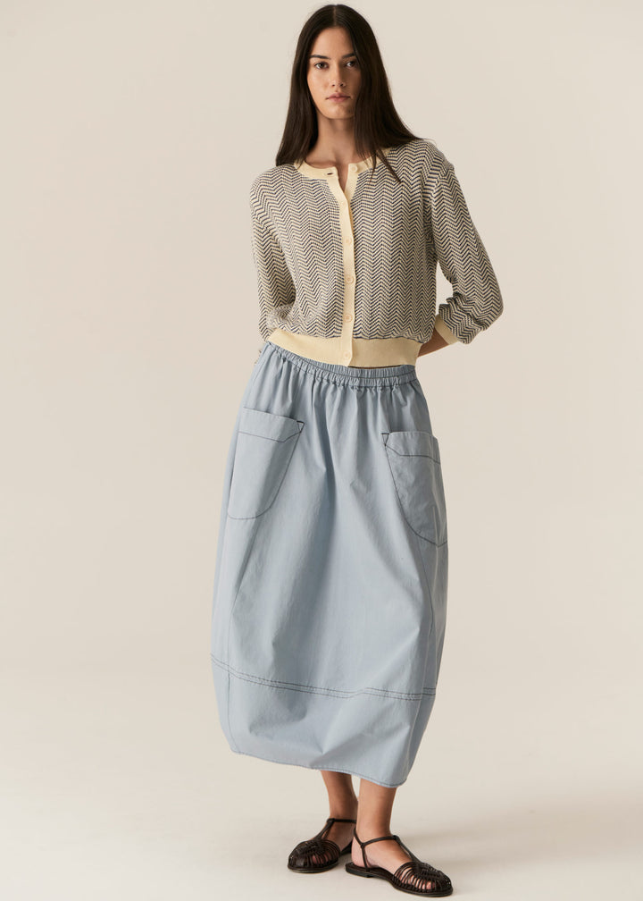 Pol Clothing | Avrid Bubble Skirt | Blue