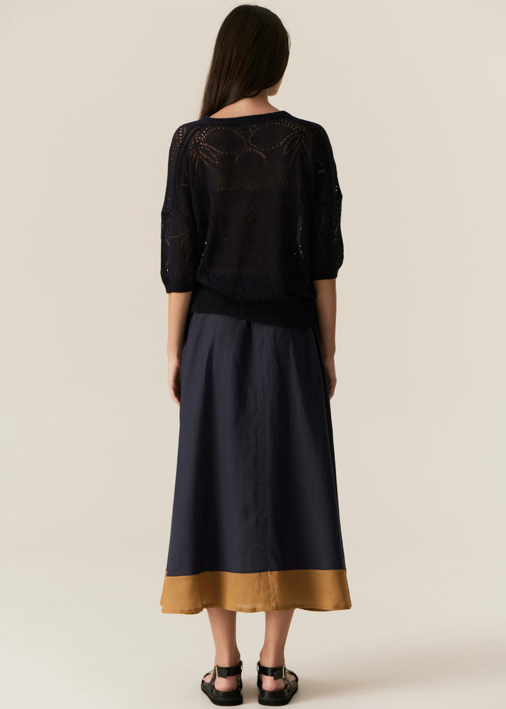 POL Clothing | Milton Pointelle Tee | Ink