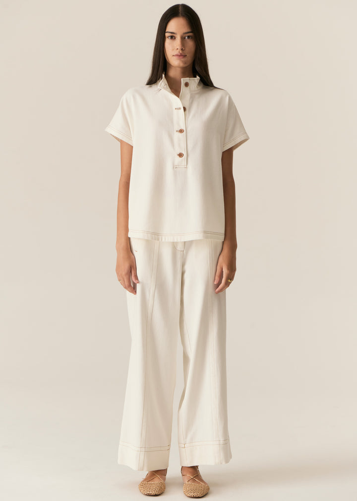 POL Clothing | Carsen Shirt | Ecru