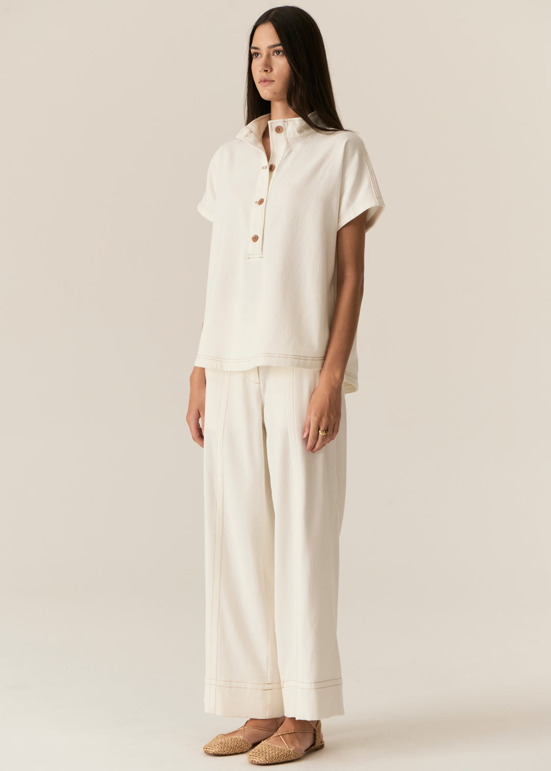 POL Clothing | Carsen Shirt | Ecru