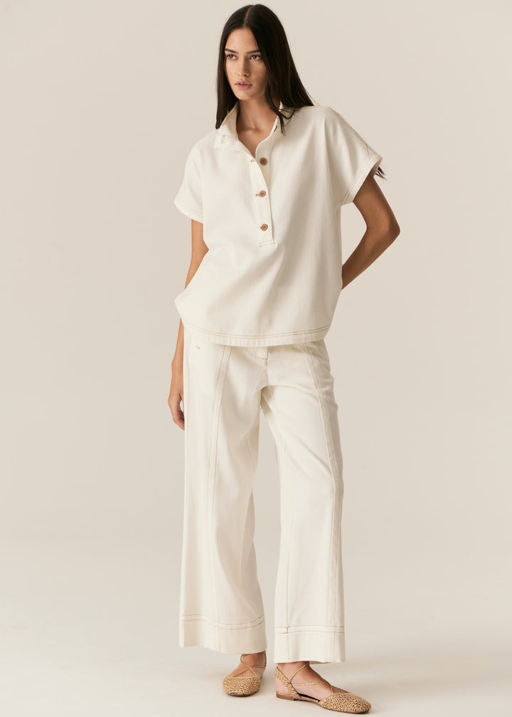 POL Clothing | Carsen Shirt | Ecru