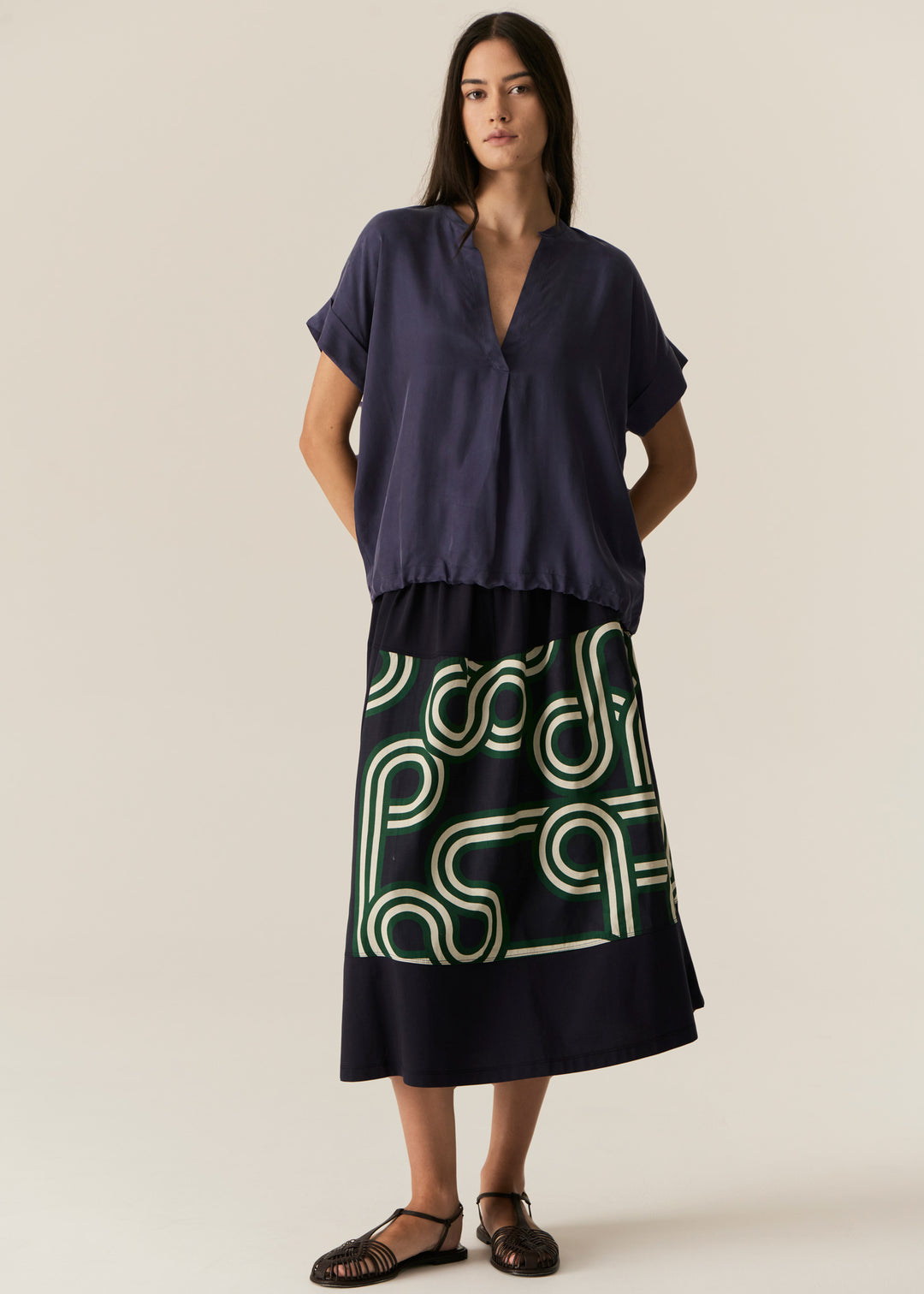 POL Clothing | Henri Shirt with Cord | Ink