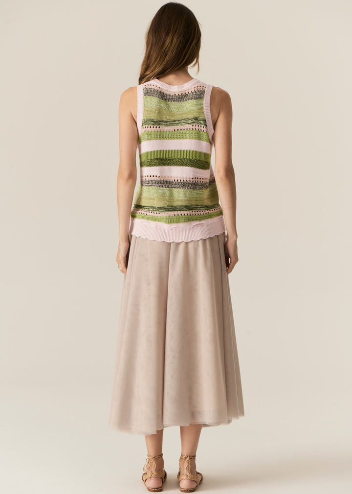 POL Clothing | Marc Multistripe Tank | Pink Multi