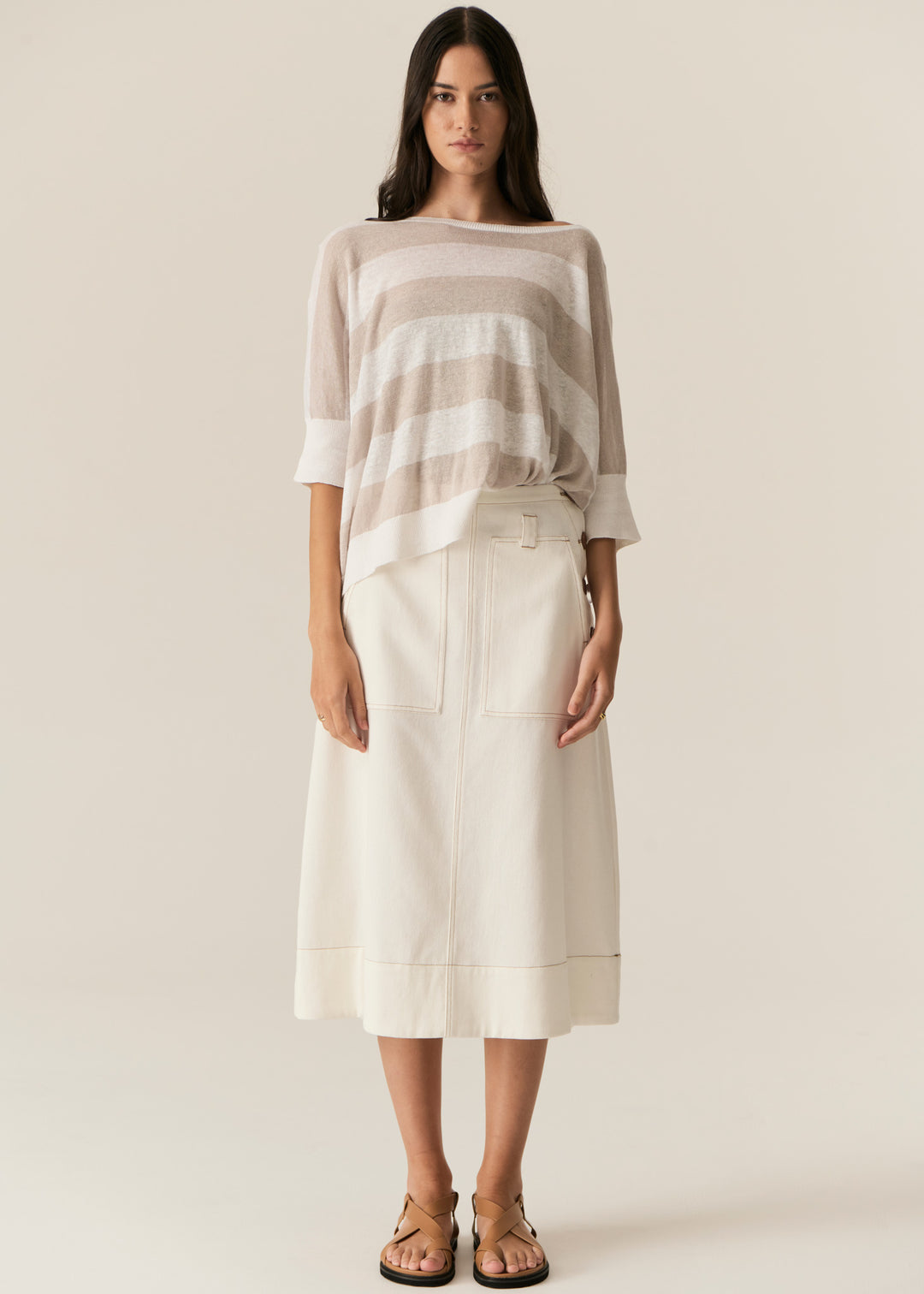 POL Clothing | Carsen Skirt | Ecru