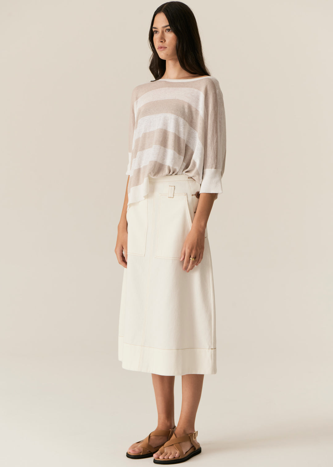 POL Clothing | Carsen Skirt | Ecru