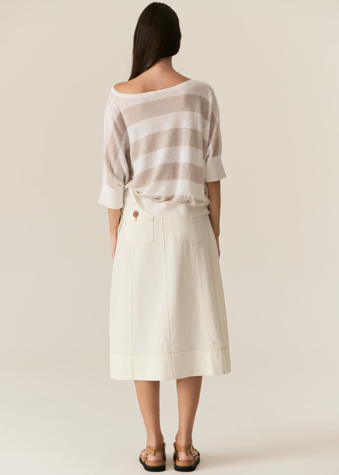 POL Clothing | Carsen Skirt | Ecru