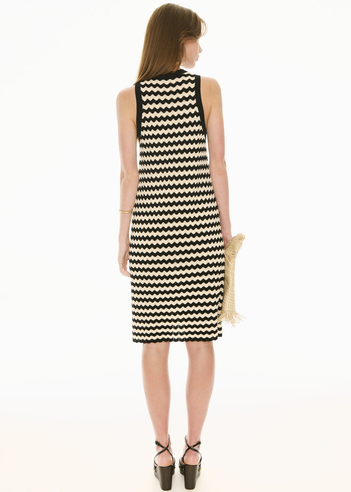 POL Clothing | Bonde Tank Dress | Black / Ivory