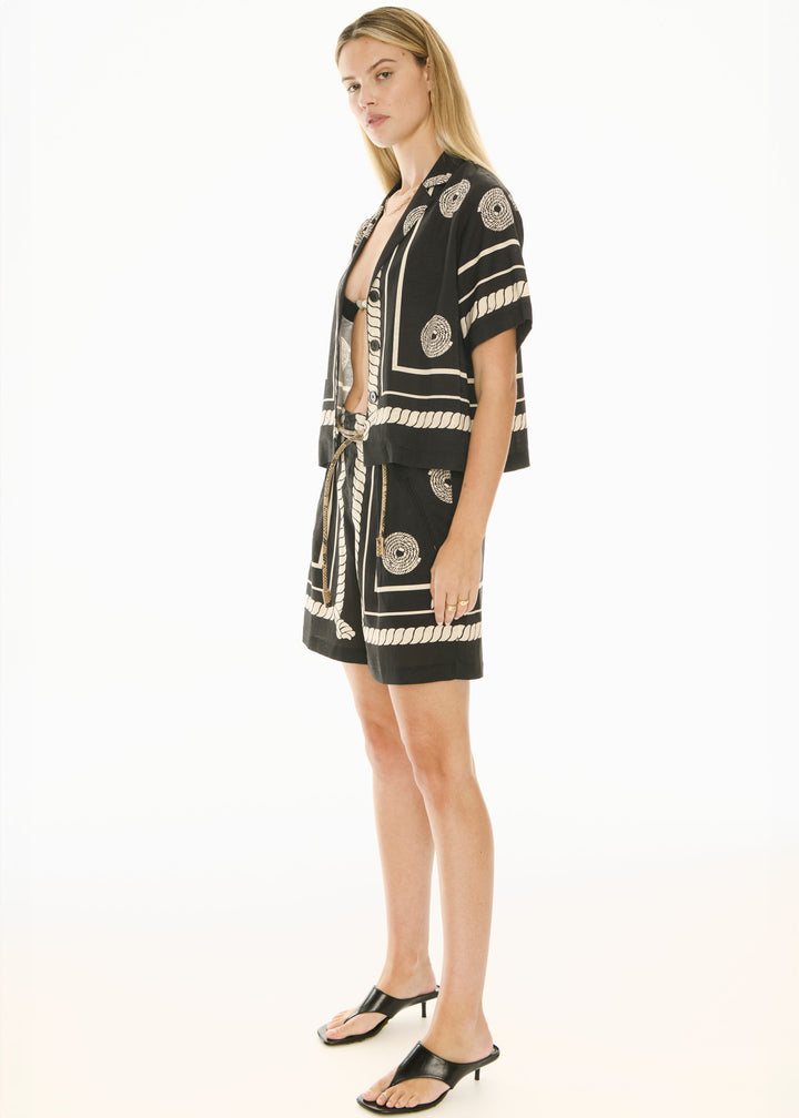 POL Clothing | Tangle Short| Black/Pebble