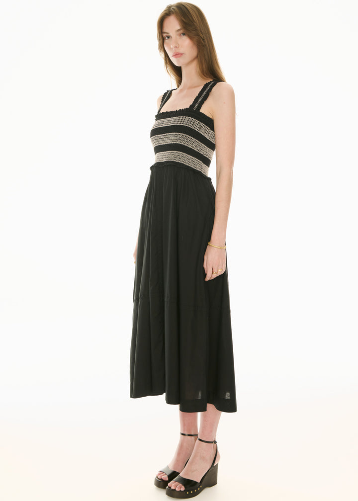 POL Clothing | Nova Smocked Dress | Black