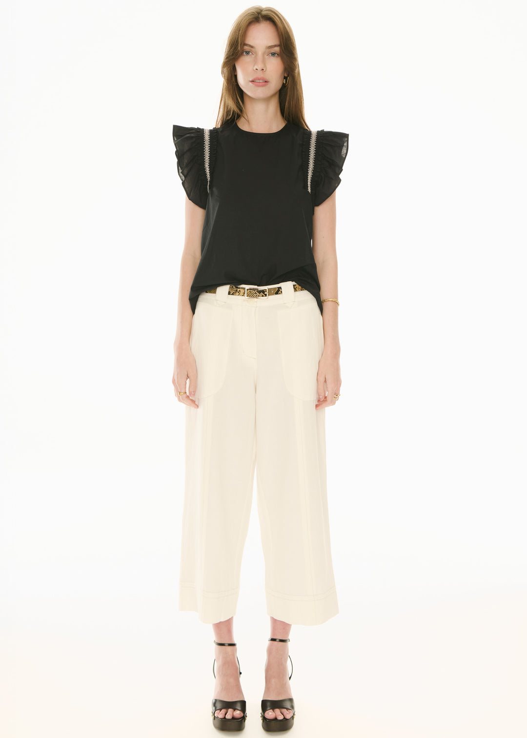 POL Clothing | Nova Frill Top | Black