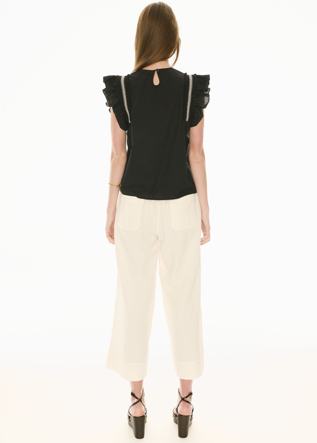 POL Clothing | Nova Frill Top | Black