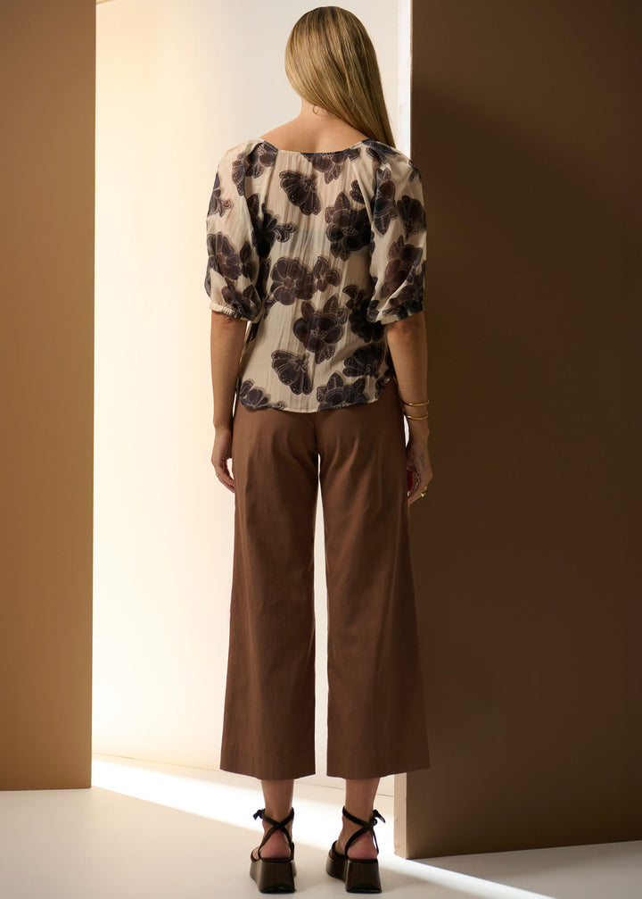 POL Clothing | Odette Pant Belted | Chocolate - Dutch Hideout