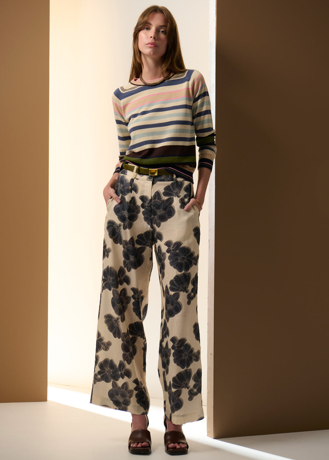 POL Clothing | Sela Multi Knit | Blue Multi - Dutch Hideout