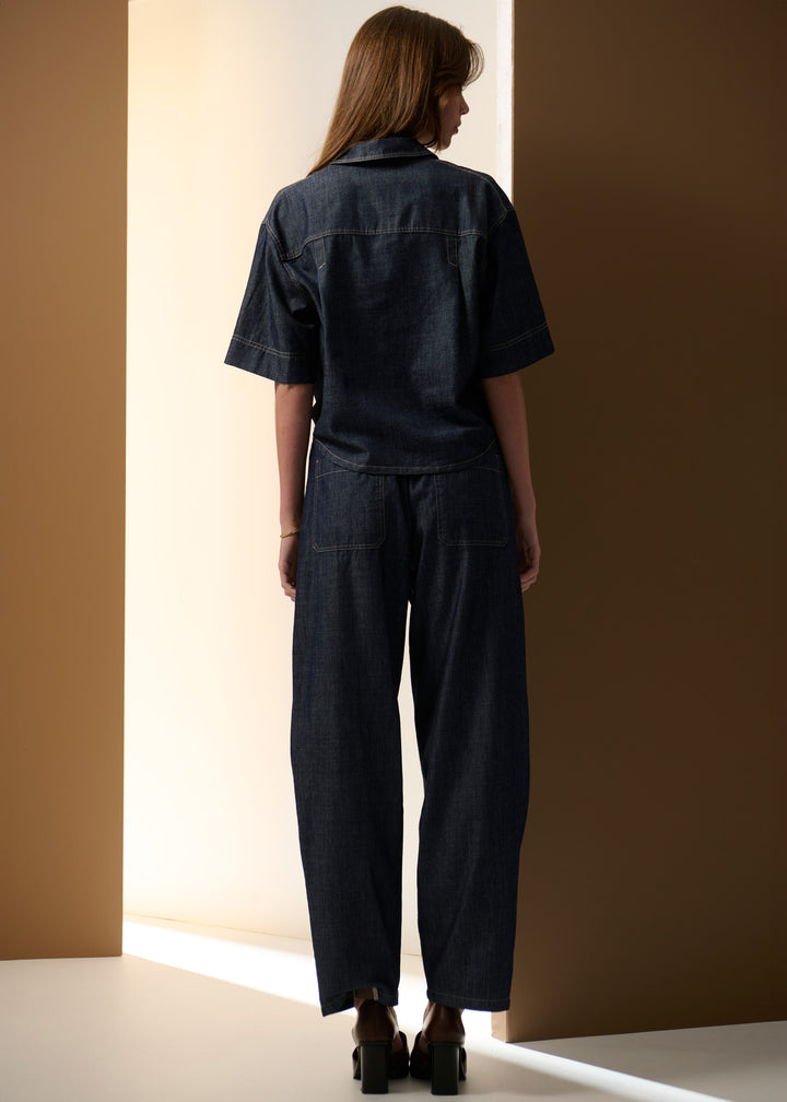 POL Clothing | Muhle Barrel Pant | Indigo - Dutch Hideout