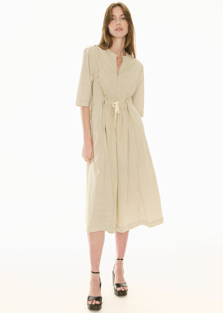POL Clothing | Fable Shirt Dress | Ivory / Ink
