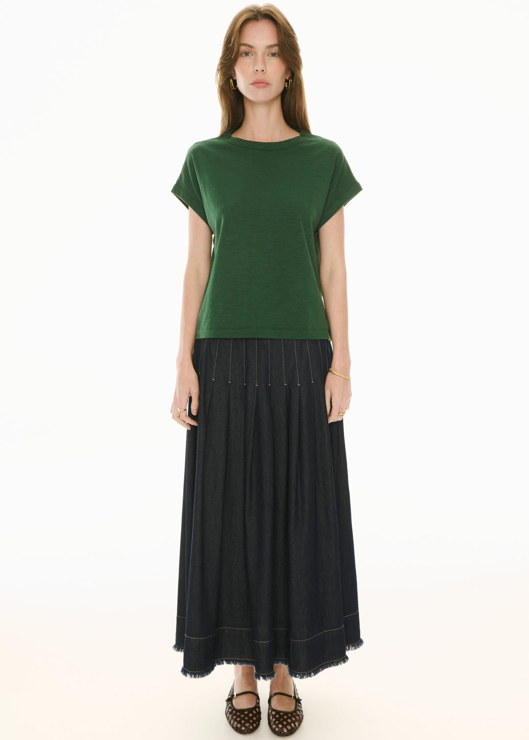 POL Clothing | Doyle Denim Skirt | Indigo