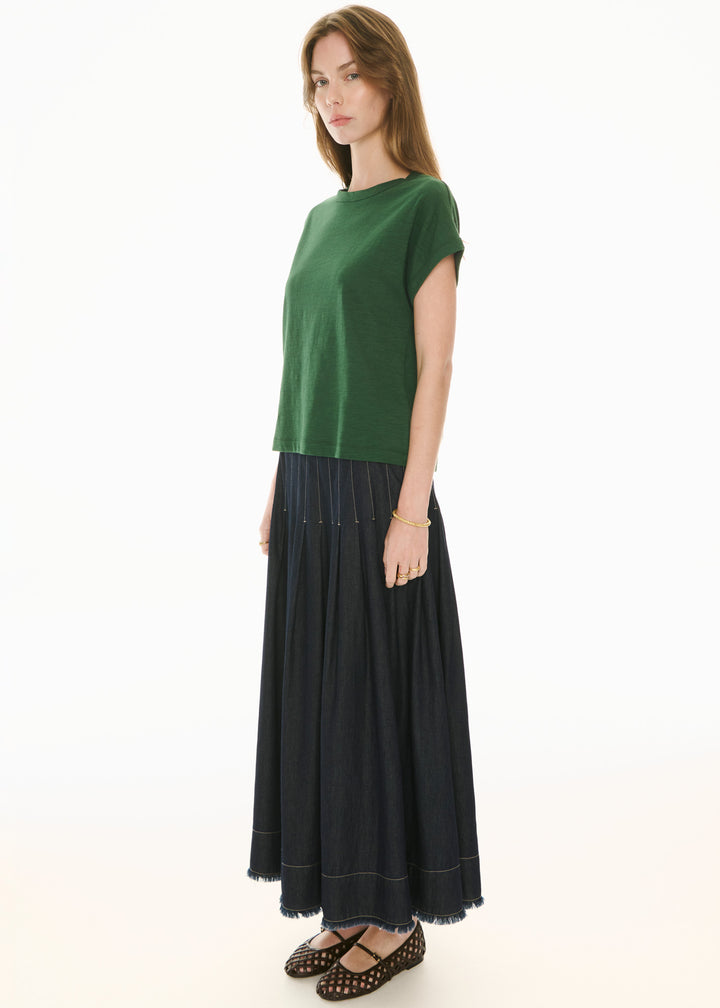 POL Clothing | Doyle Denim Skirt | Indigo