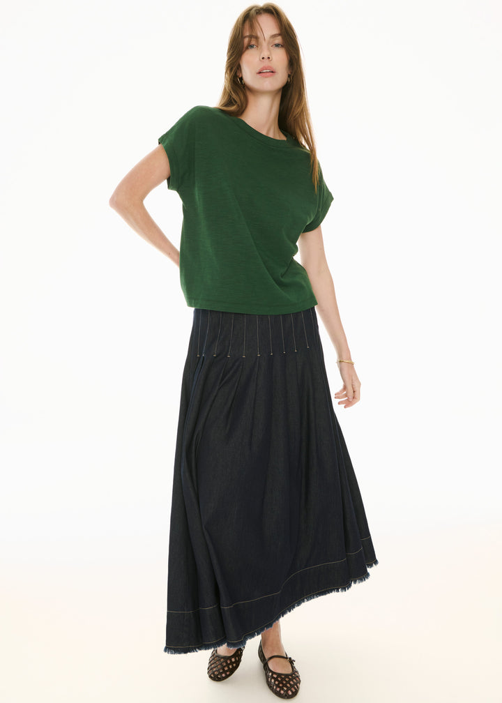 POL Clothing | Doyle Denim Skirt | Indigo