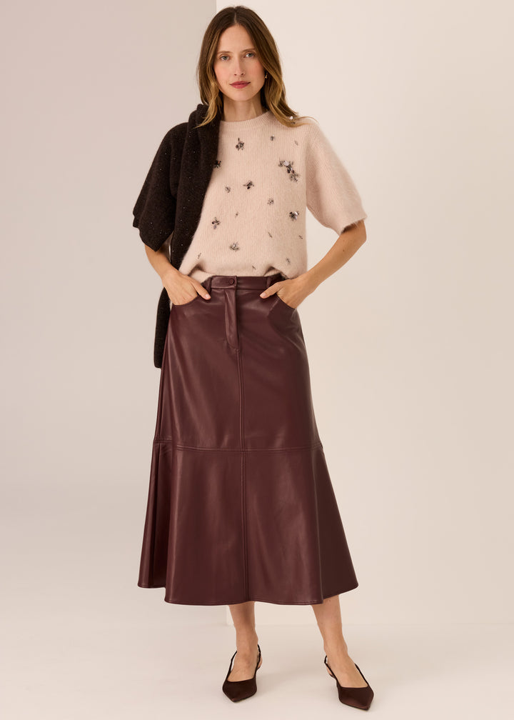 POL Clothing | Haviland Beaded Knit Tee | Blush