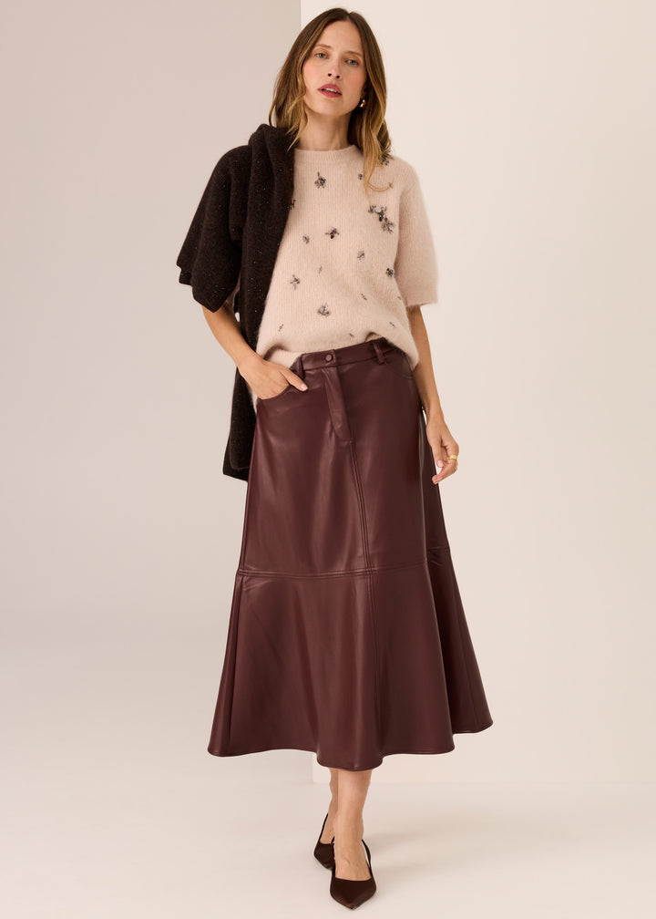 POL Clothing | Haviland Beaded Knit Tee | Blush