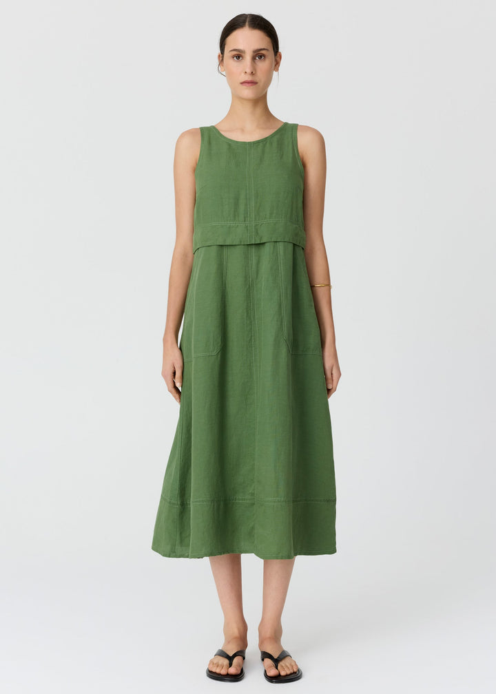 POL Frankie Double Layer Dress Fern