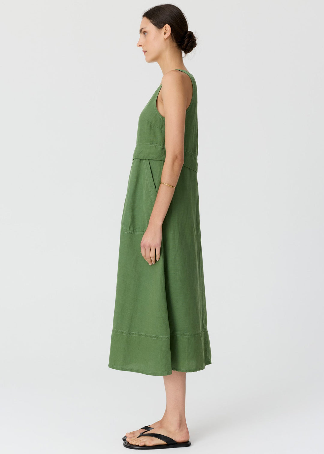 POL Frankie Double Layer Dress Fern