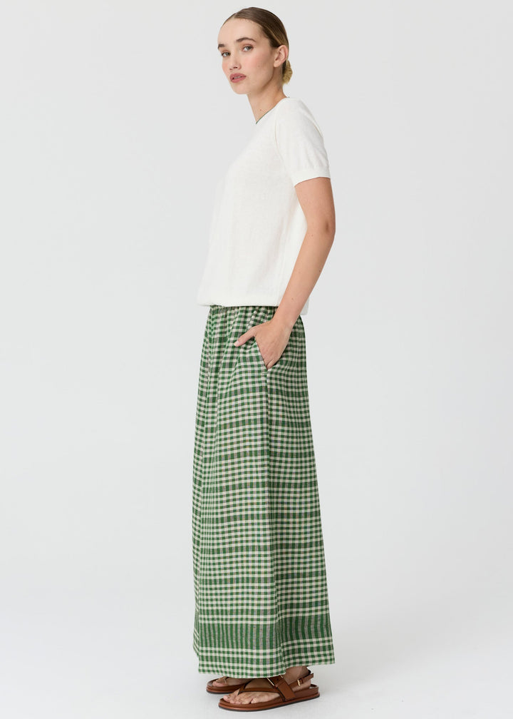 POL Dillon Tee with Tipping Chalk/Fern