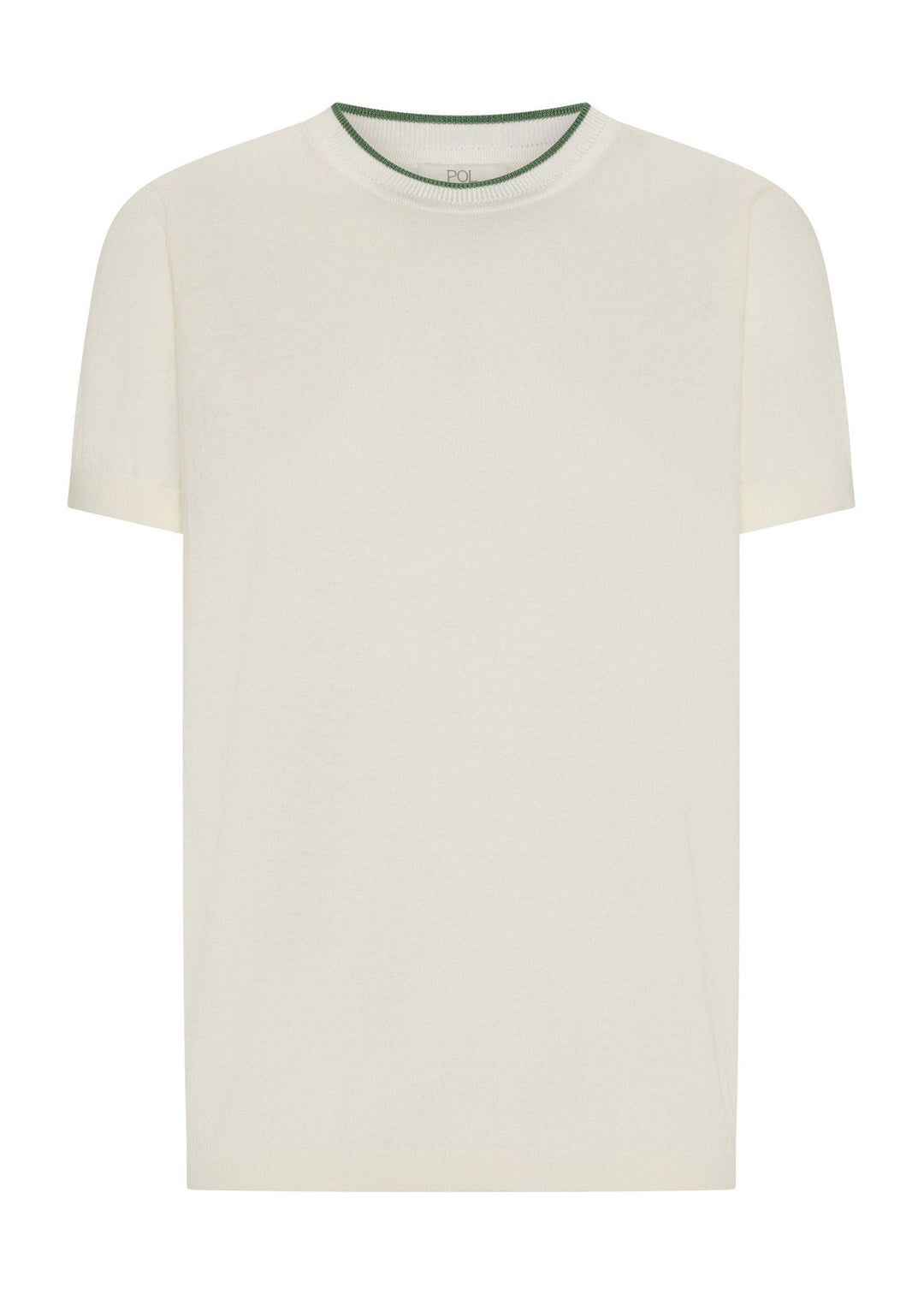 POL Dillon Tee with Tipping Chalk/Fern