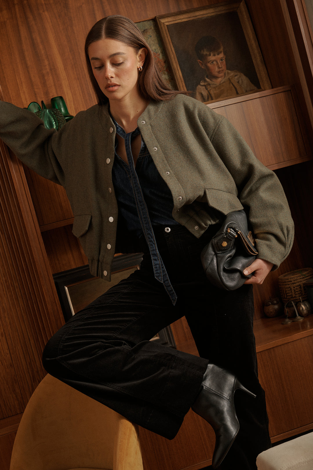 Kireina | Peyton Bomber | Khaki - Dutch Hideout