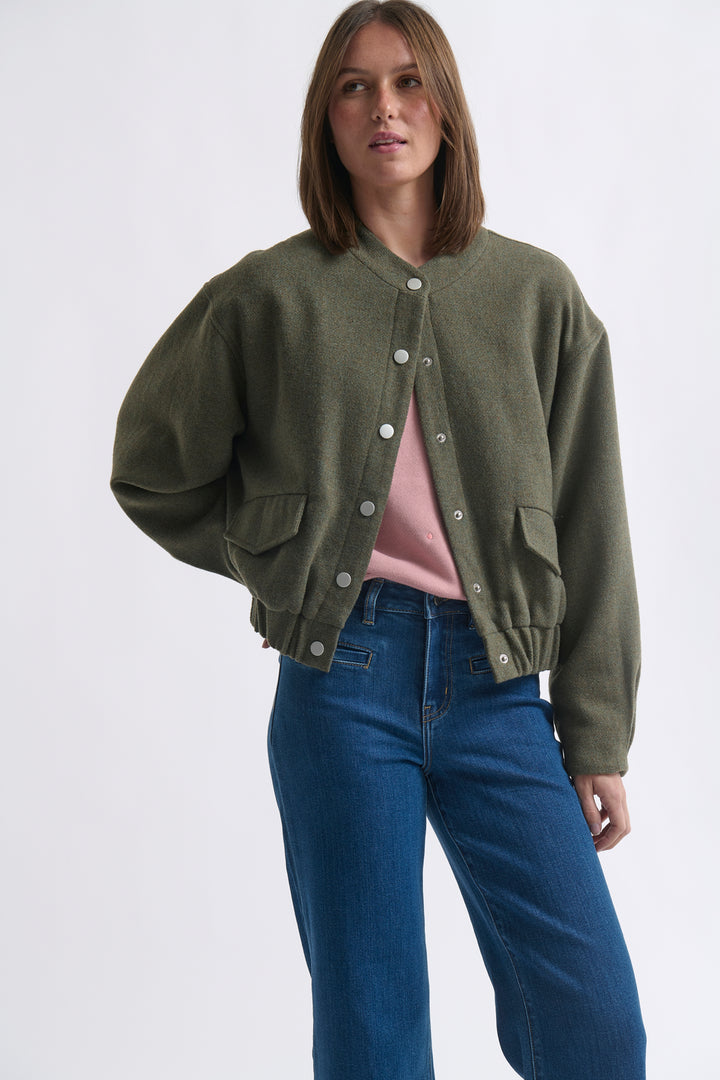 Kireina | Peyton Bomber | Khaki - Dutch Hideout
