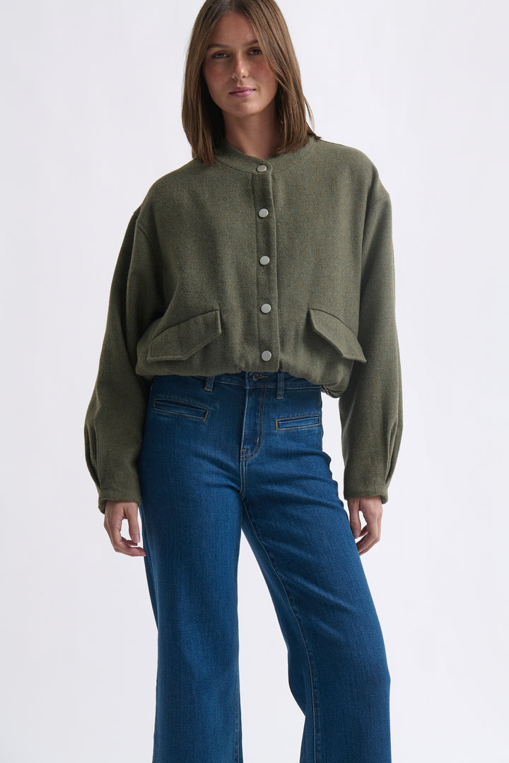 Kireina | Peyton Bomber | Khaki - Dutch Hideout