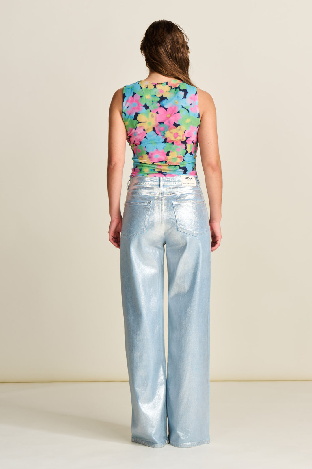 Pom Amsterdam | Jeans Wide Leg Denim | Metallic