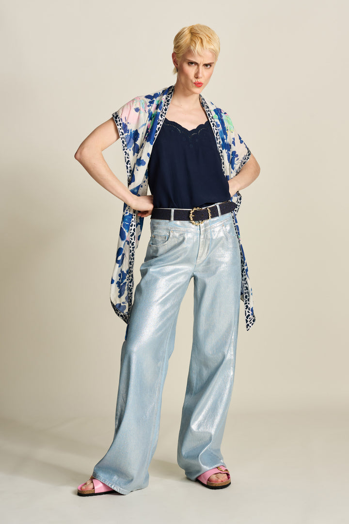 Pom Amsterdam | Jeans Wide Leg Denim | Metallic