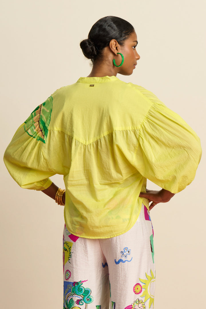 Pom Amsterdam | Blouse | Lemon Yellow