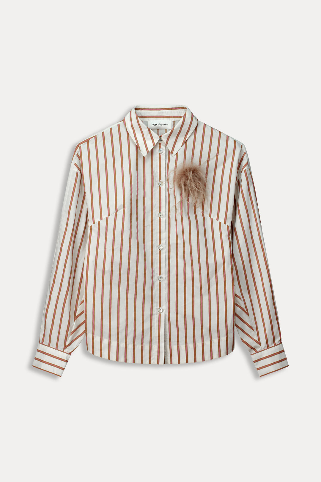 POM Amsterdam | Blouse-Striped Poplin | White