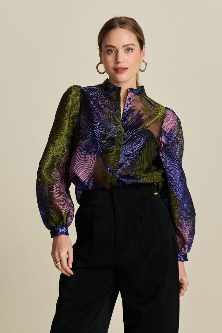 Pom Amsterdam | Blouse | Festive Feathers