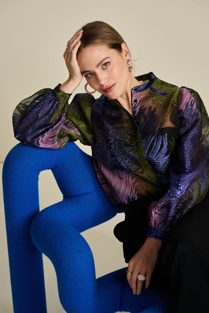 Pom Amsterdam | Blouse | Festive Feathers