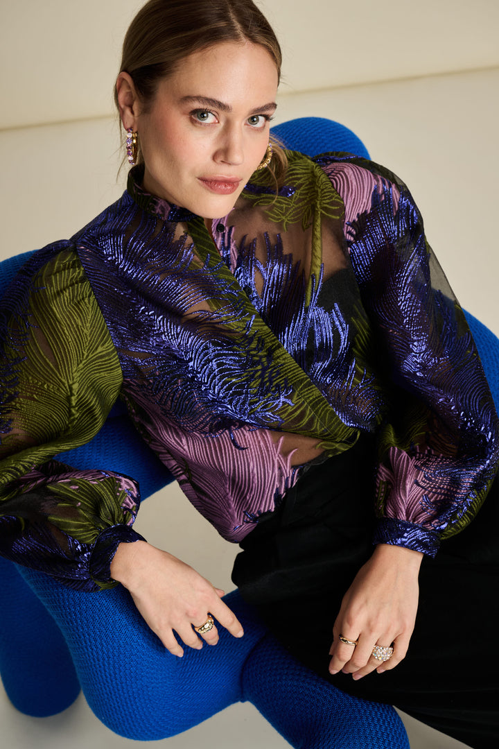 Pom Amsterdam | Blouse | Festive Feathers