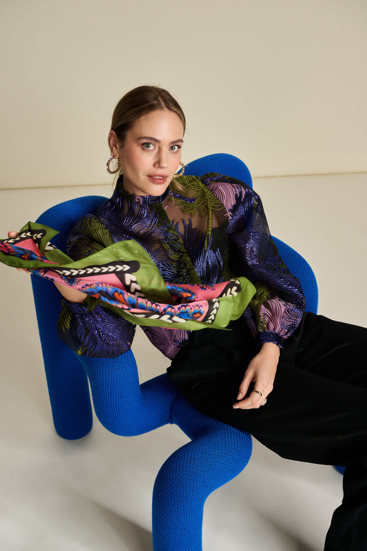 Pom Amsterdam | Blouse | Festive Feathers