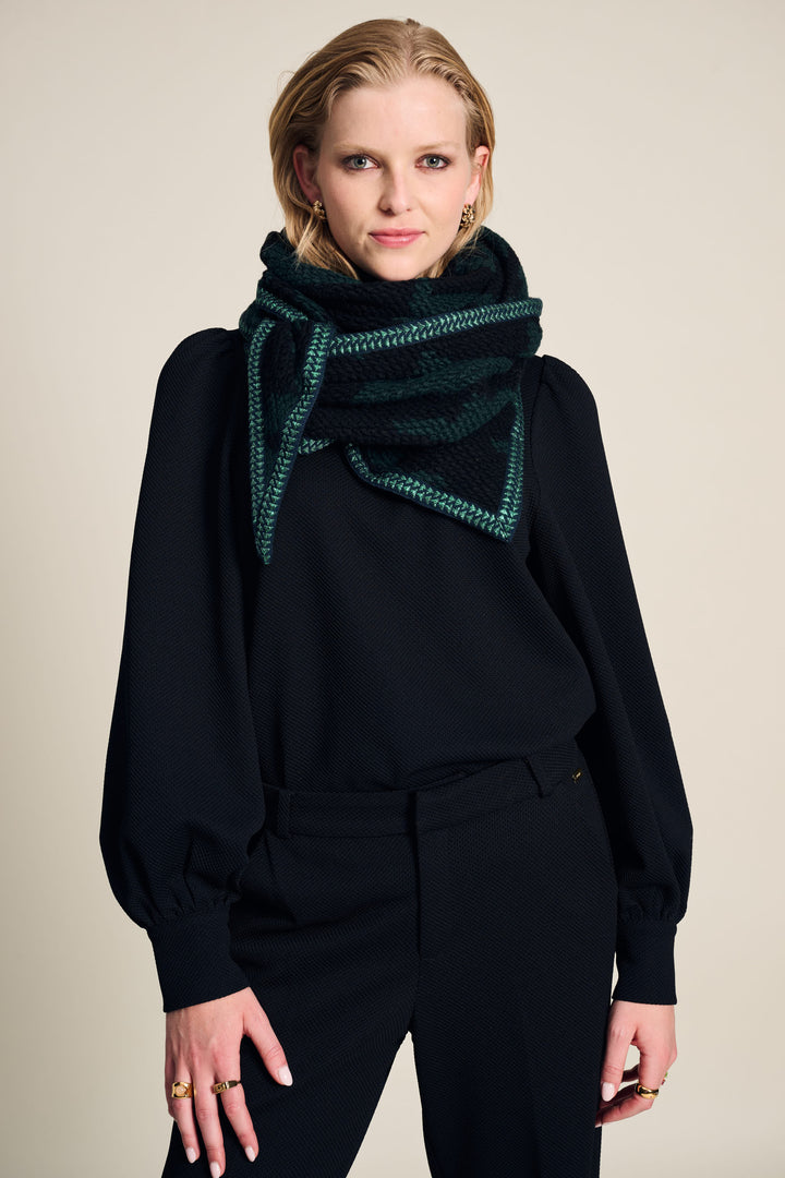 POM Amsterdam | Shawl | Camo Green Black
