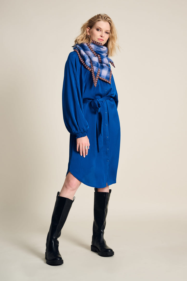 POM Amsterdam | Shawl | Checks Blue Lavender
