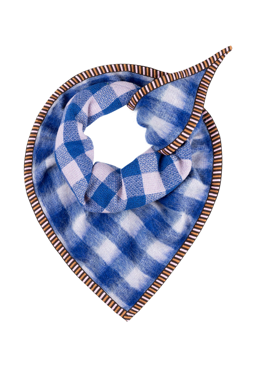 POM Amsterdam | Shawl | Checks Blue Lavender