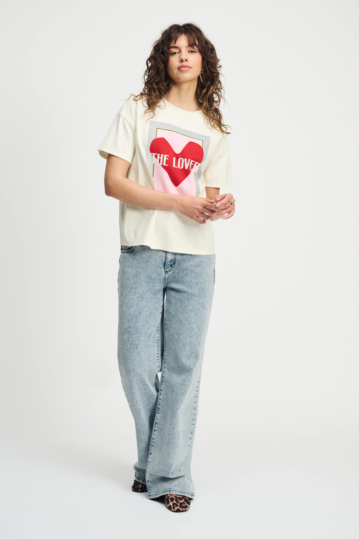 Pom Amsterdam | Tshirt The Lover | White