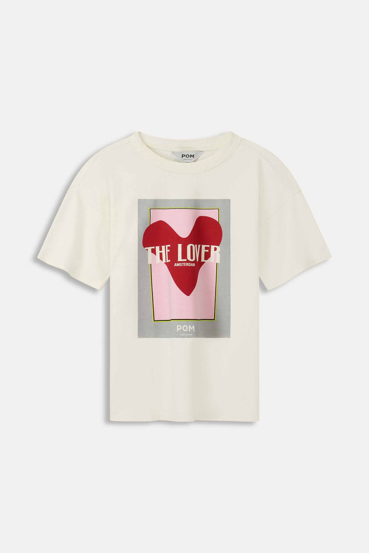 Pom Amsterdam | Tshirt The Lover | White