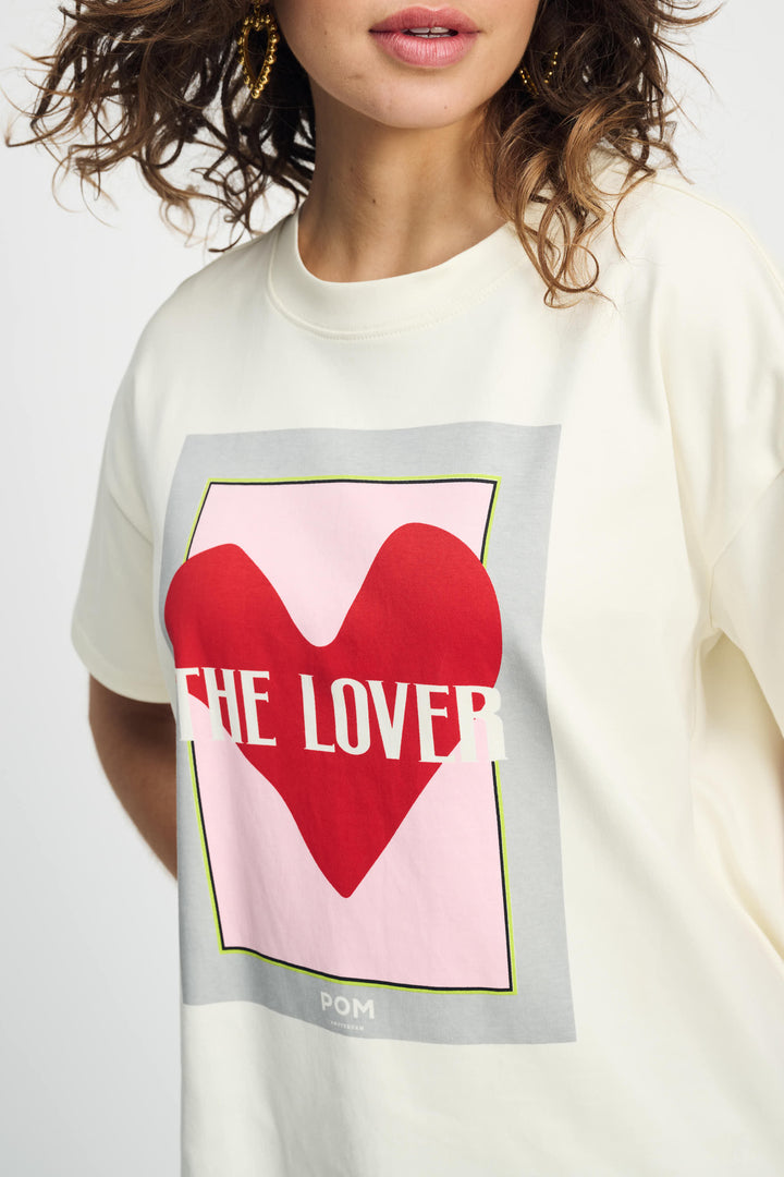 Pom Amsterdam | Tshirt The Lover | White