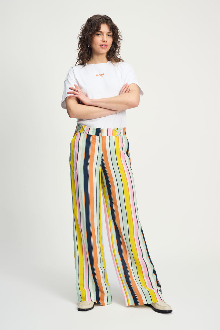 Pom Amsterdam | Pants Paradise | Stripes Linen | Multi